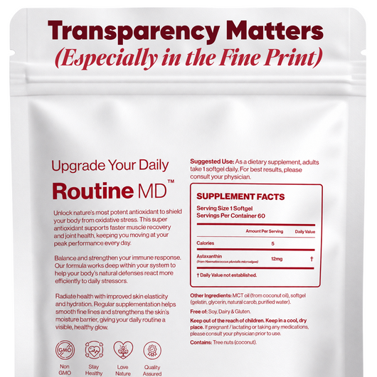 Routine MD™ Astaxanthin Softgels (12mg + MCT Oil) (RED)